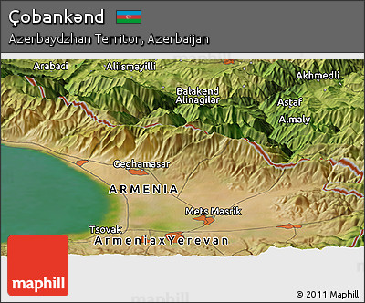 Satellite Panoramic Map of Çobankǝnd