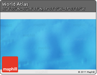 Physical 3D Map of the Area around 40° 23' 48" N, 48° 22' 30" W
