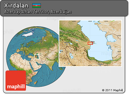 Satellite Location Map of Xirdalan
