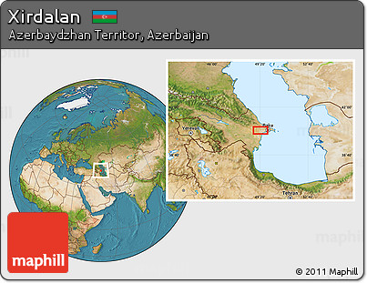Satellite Location Map of Xirdalan