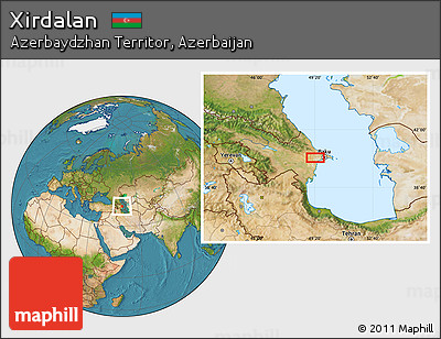 Satellite Location Map of Xirdalan