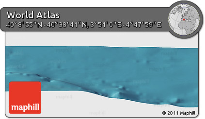 Satellite Panoramic Map of the Area around 40° 23' 48" N, 4° 19' 30" E