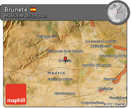 Satellite 3D Map of Brunete