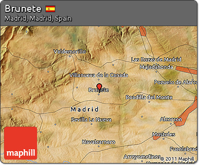 Satellite 3D Map of Brunete