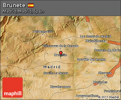 Satellite 3D Map of Brunete