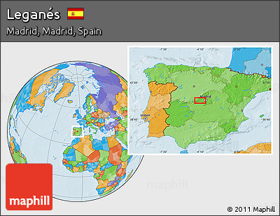 Political Location Map of Leganés
