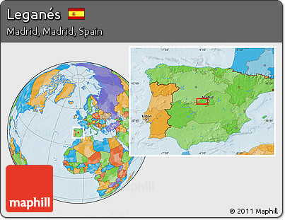 Political Location Map of Leganés