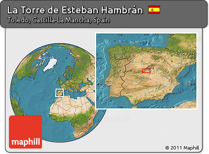 Satellite Location Map of La Torre De Esteban Hambrán