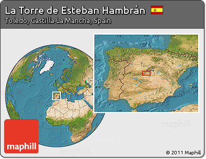 Satellite Location Map of La Torre De Esteban Hambrán