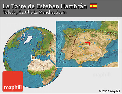 Satellite Location Map of La Torre De Esteban Hambrán