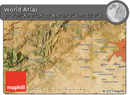 Satellite Map of the Area around 40° 23' 48" N, 4° 10' 30" W