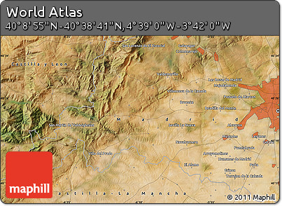 Satellite Map of the Area around 40° 23' 48" N, 4° 10' 30" W