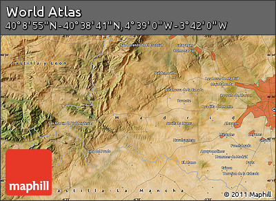 Satellite Map of the Area around 40° 23' 48" N, 4° 10' 30" W