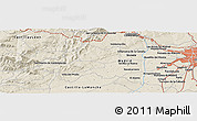 Shaded Relief Panoramic Map of Leganés