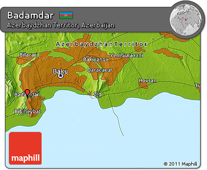 Physical 3D Map of Badamdar