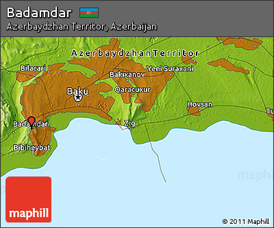 Physical 3D Map of Badamdar
