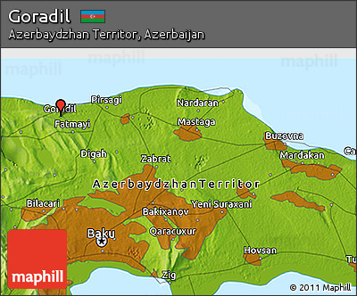 Physical 3D Map of Goradil