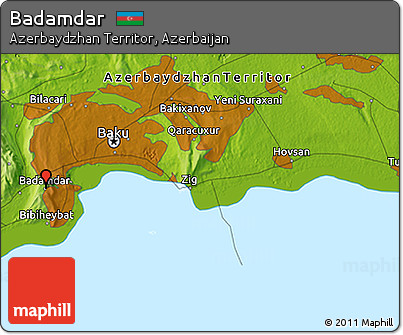 Physical 3D Map of Badamdar