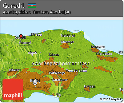 Physical 3D Map of Goradil