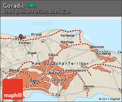Shaded Relief 3D Map of Goradil