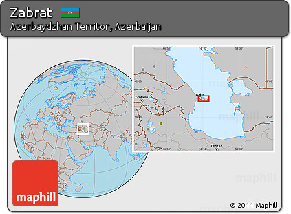 Gray Location Map of Zabrat