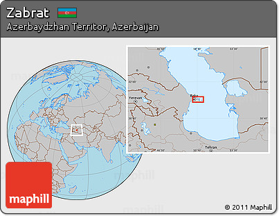 Gray Location Map of Zabrat