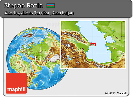 Physical Location Map of Stepan Razin