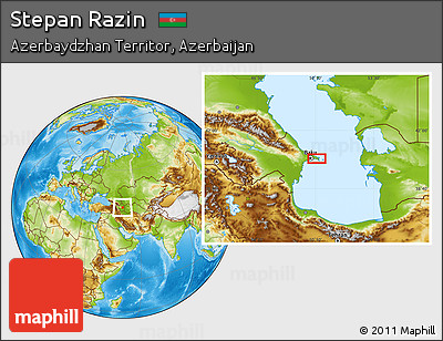 Physical Location Map of Stepan Razin