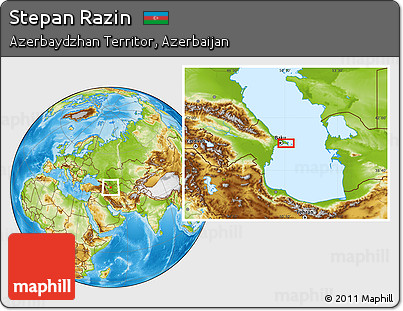 Physical Location Map of Stepan Razin