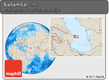 Shaded Relief Location Map of Badamdar