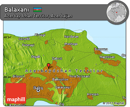 Physical Map of Balaxanı