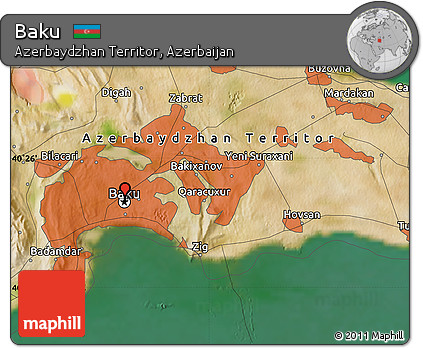 Satellite Map of Baku