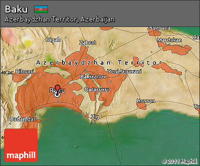 Satellite Map of Baku