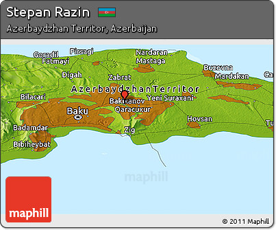 Physical Panoramic Map of Stepan Razin