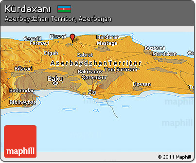 Political Panoramic Map of Kürdǝxanı