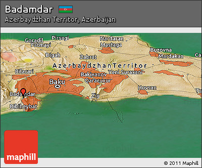 Satellite Panoramic Map of Badamdar