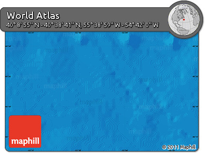 Physical Map of the Area around 40° 23' 48" N, 55° 10' 29" W