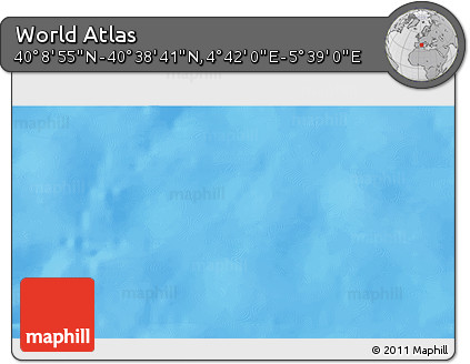 Physical 3D Map of the Area around 40° 23' 48" N, 5° 10' 30" E