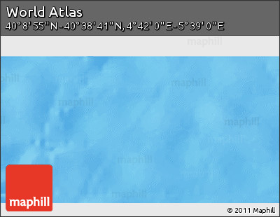 Physical 3D Map of the Area around 40° 23' 48" N, 5° 10' 30" E
