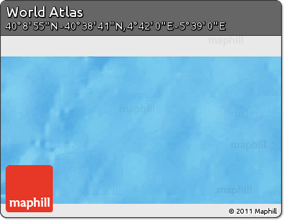 Physical 3D Map of the Area around 40° 23' 48" N, 5° 10' 30" E
