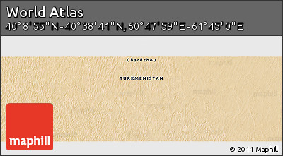 Satellite Panoramic Map of the Area around 40° 23' 48" N, 61° 16' 29" E
