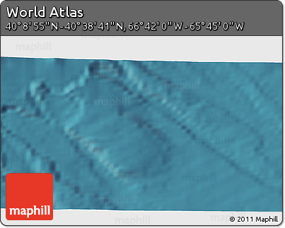 Satellite 3D Map of the Area around 40° 23' 48" N, 66° 13' 29" W