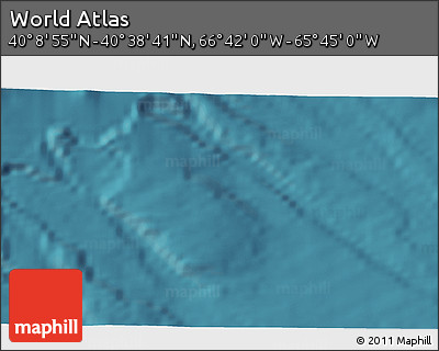 Satellite 3D Map of the Area around 40° 23' 48" N, 66° 13' 29" W