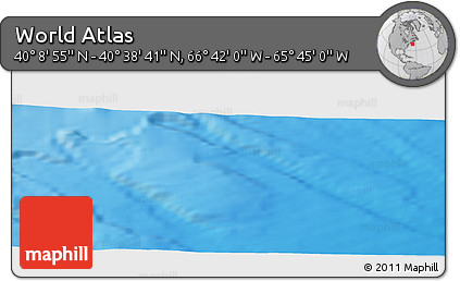 Physical Panoramic Map of the Area around 40° 23' 48" N, 66° 13' 29" W