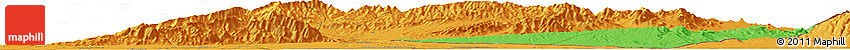Political Horizon Map of the Area around 40° 23' 48" N, 69° 46' 30" E