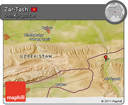 Satellite 3D Map of Zar-Tash