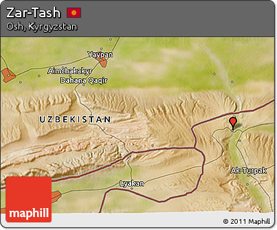 Satellite 3D Map of Zar-Tash