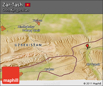 Satellite 3D Map of Zar-Tash