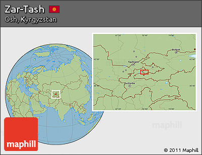 Savanna Style Location Map of Zar-Tash