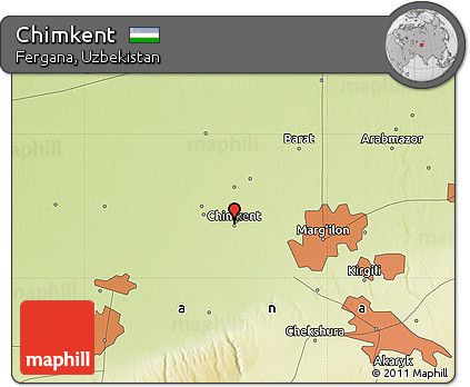 Physical Map of Chimkent